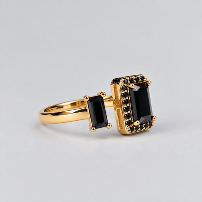 Dual-stone Gold Contour