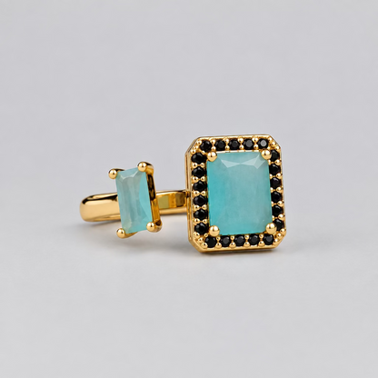Dual-stone Gold Contour
